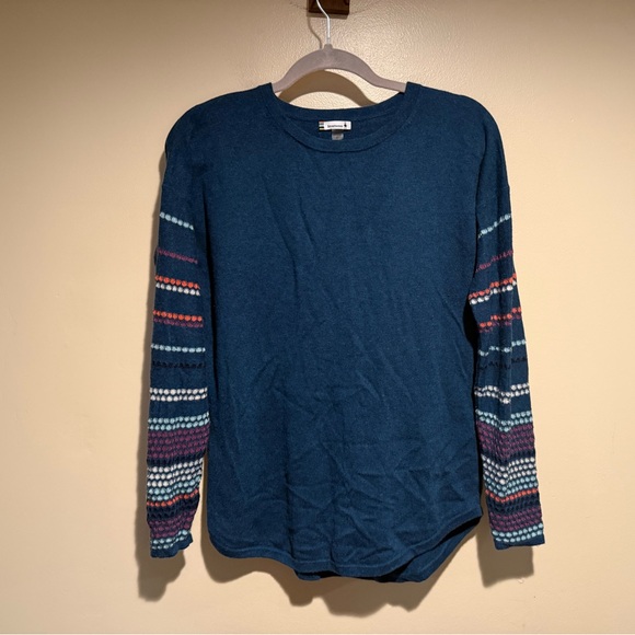 Smartwool Shadow Pine Crew Sweater Wool Blend Deep Marlin Heather Blue small - Picture 3 of 11